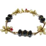 Bracelets de perles dorés en cristal à perles romantiques 