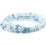 Bracelets de perles bleus en acier à perles pour femme 