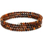Bracelets de perles marron en acier à perles à motif tigres pour femme 