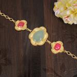 Bracelets rose fushia en métal fantaisie fait main pour femme 