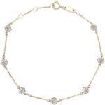 Bracelets en or blancs en cuir synthétique 9 carats en diamant 