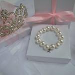 Bracelets de perles de demoiselle d'honneur à perles à motif fleurs personnalisés pour fille 