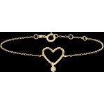 Bracelets coeur Edenly jaunes en or jaune 18 carats pour femme en promo 