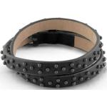 Bracelets Guess noirs en cuir en cuir look fashion pour homme 