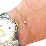 Bracelets en or dorés en or 18 carats en diamant personnalisés pour homme 