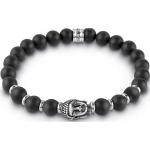 Bracelets de perles Guess noirs en métal à perles look fashion pour homme en promo 