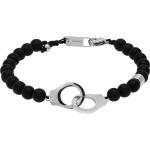 Bracelets de perles Rochet noirs en acier à perles look fashion pour homme 
