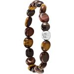 Bracelets de perles Jourdan argentés à perles à motif tigres look fashion pour homme 