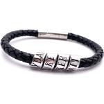 Bracelets pour la fête des pères gris acier en aluminium en acier personnalisés pour homme 