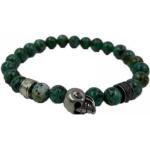 Bracelets Redskins vert jade en acier classiques pour homme 