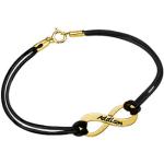 Bracelets dorés en or en cuir 18 carats personnalisés pour femme 