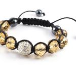 Bracelets de perles argentés en cristal à perles look vintage 