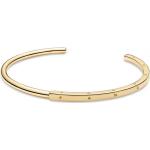 Bracelets en jonc Pandora Signature dorés en métal look fashion pour femme 