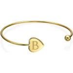Bracelets en jonc dorés en or 18 carats personnalisés pour femme 