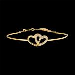 Bracelets en jonc Edenly en or jaune 18 carats pour femme en promo 