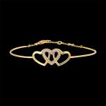 Bracelets en jonc Edenly en or jaune 18 carats pour femme en promo 