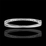Bracelets en jonc Edenly Saturne blancs 9 carats pour femme en promo 