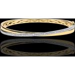 Bracelets en jonc Edenly Saturne blancs en or jaune 18 carats pour femme en promo 