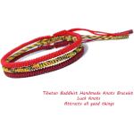 Bracelets rouge bordeaux tibétains look asiatique pour femme 