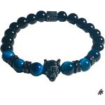 Bracelets bleus à motif loups en onyx 