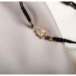 Bracelets en argent blancs cassés en or à motif fleurs 18 carats romantiques pour femme 