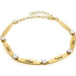 Bracelets en or argentés en or 18 carats personnalisés pour femme 
