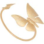 Bracelets manchette dorés en or à motif papillons 24 carats en lot de 1 