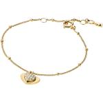 Bracelets de perles de créateur Michael Kors dorés en argent à perles look chic pour femme 