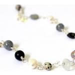 Bracelets de perles argentés en fer à perles 