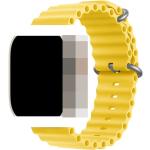 Bracelets de montre jaunes look fashion en silicone 
