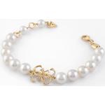 Bracelets de perles Guess Marciano blancs en argent à perles 
