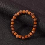 Bracelets marron en bambou à perles en bois pour femme 