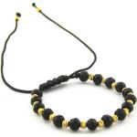 Bracelets de perles jaunes en or jaune à perles 14 carats pour homme 