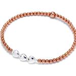 Bracelets de perles argentés en or rose à perles pour enfant 