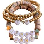 Bracelets de perles pour enterrement en plaqué Or à perles personnalisés pour fille 