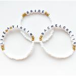 Bracelets de perles dorés à perles personnalisés pour fille 