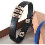 Bracelets breloques noirs en cuir personnalisés pour enfant 