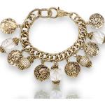 Bracelets breloques dorés en cristal 22 carats look casual pour femme 
