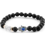 Bracelets de perles Neshraw noirs à perles pour homme 