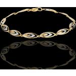 Bracelets plume Edenly blancs en or jaune 18 carats pour femme en promo 