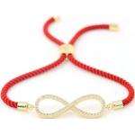 Bracelets porte-bonheurs rouges personnalisés look fashion pour femme 