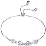 Bracelets de perles pour la Saint-Valentin argentés en velours à perles à motif animaux 18 carats look fashion pour enfant 