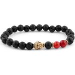 Bracelets de perles Neshraw noirs à perles à motif Bouddha pour homme 