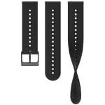 Bracelets de montre noirs en métal look sportif en silicone pour femme 