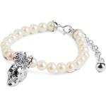 Bracelets de perles argentés à perles en onyx look Punk 