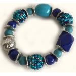 Bracelets de perles turquoise en verre à perles fait main look fashion 