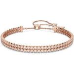 Bracelets de créateur Swarovski blancs en or rose en or rose pour femme 