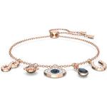 Bracelets de créateur Swarovski bleus en fer en or rose pour femme 
