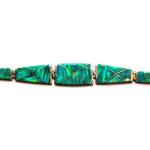 Bracelets menotte vert clair en argent fait main 