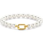Bracelets de perles Ti Sento dorés en argent à perles look fashion pour femme 